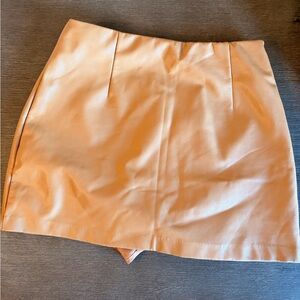Abercrombie & Fitch tan vegan leather Mini Skirt